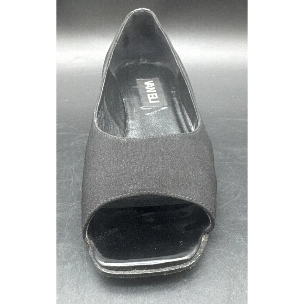 Van Eli Women’s BLACK  Slip On Pumps ‎ Open Toe Casual Heeled Comfort Sz 8.5